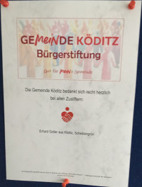 Aushang im Rathaus Köditz | Foto: Erhard Goller
